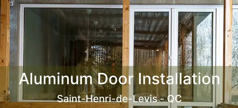  Aluminum Door Installation Saint-Henri-de-Levis - QC