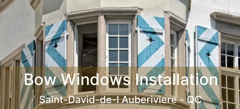  Bow Windows Installation Saint-David-de-l Auberiviere - QC