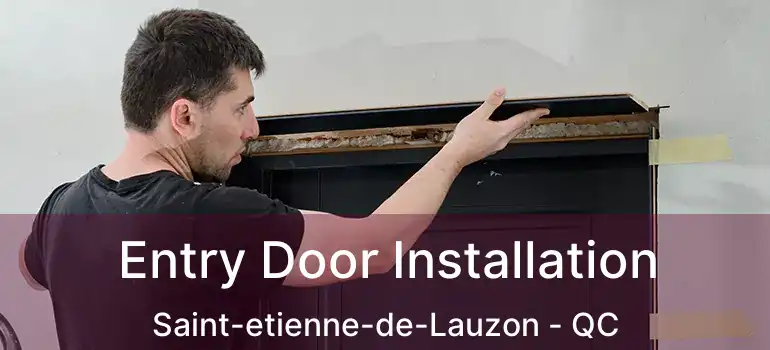  Entry Door Installation Saint-etienne-de-Lauzon - QC