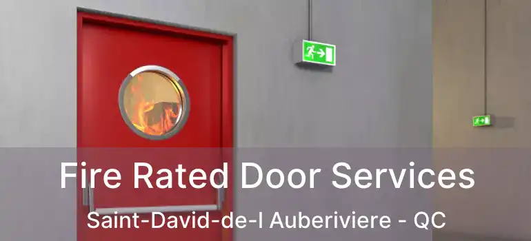 Fire Rated Door Services Saint-David-de-l Auberiviere - QC
