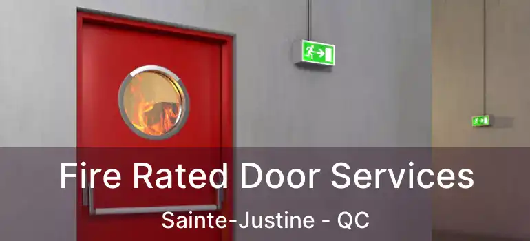  Fire Rated Door Services Sainte-Justine - QC