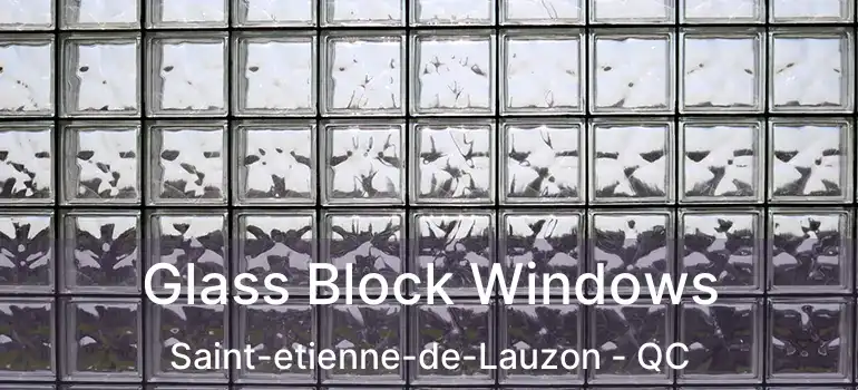  Glass Block Windows Saint-etienne-de-Lauzon - QC