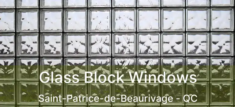  Glass Block Windows Saint-Patrice-de-Beaurivage - QC