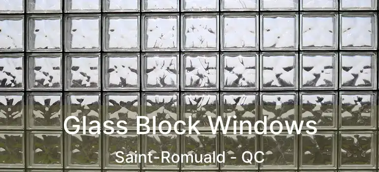  Glass Block Windows Saint-Romuald - QC