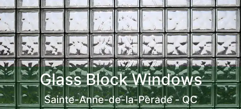  Glass Block Windows Sainte-Anne-de-la-Perade - QC