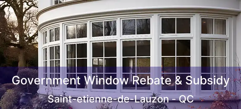  Government Window Rebate & Subsidy Saint-etienne-de-Lauzon - QC