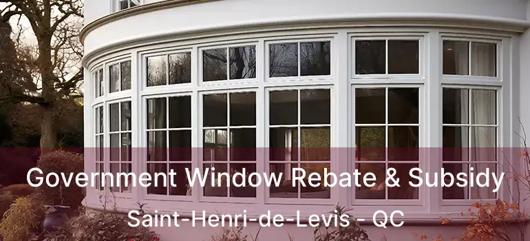  Government Window Rebate & Subsidy Saint-Henri-de-Levis - QC