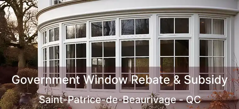  Government Window Rebate & Subsidy Saint-Patrice-de-Beaurivage - QC