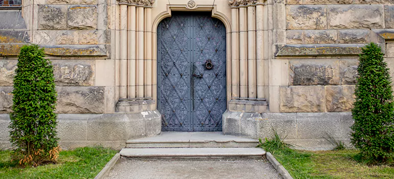 Traditional Double Front Doors in Levis, Quebec