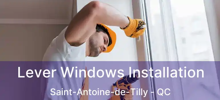  Lever Windows Installation Saint-Antoine-de-Tilly - QC
