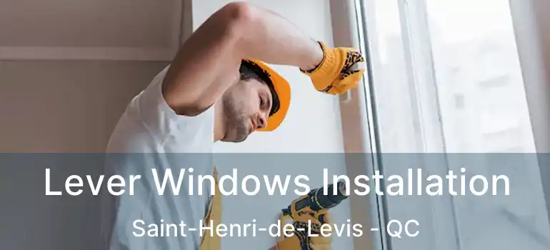  Lever Windows Installation Saint-Henri-de-Levis - QC
