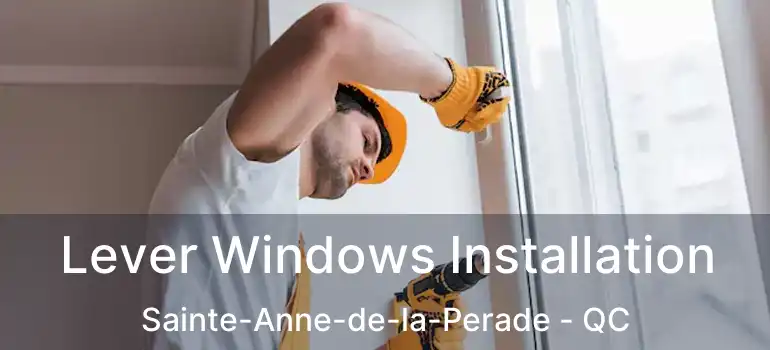  Lever Windows Installation Sainte-Anne-de-la-Perade - QC