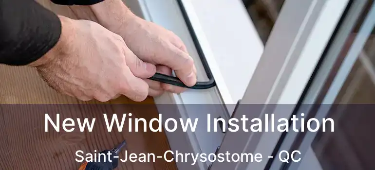  New Window Installation Saint-Jean-Chrysostome - QC