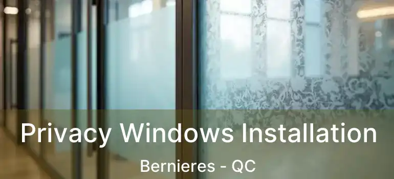  Privacy Windows Installation Bernieres - QC