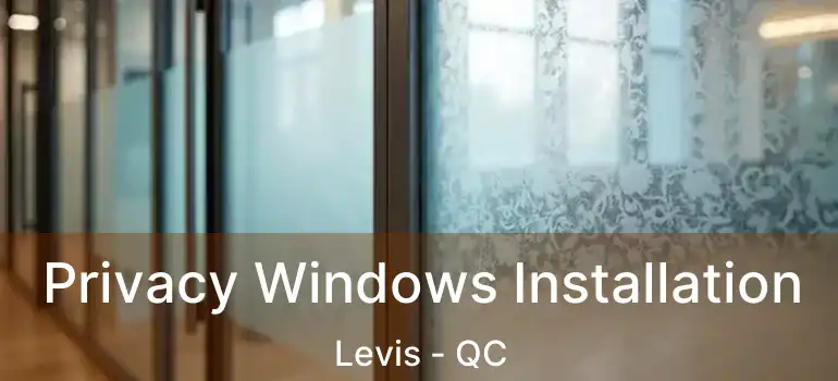  Privacy Windows Installation Levis - QC