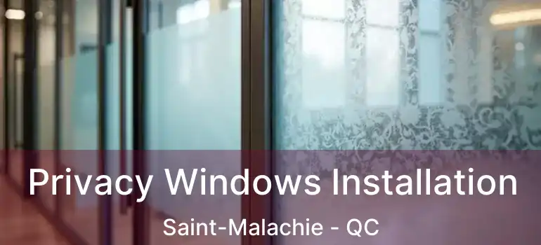  Privacy Windows Installation Saint-Malachie - QC