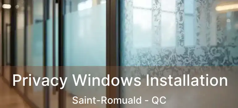  Privacy Windows Installation Saint-Romuald - QC