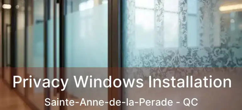  Privacy Windows Installation Sainte-Anne-de-la-Perade - QC