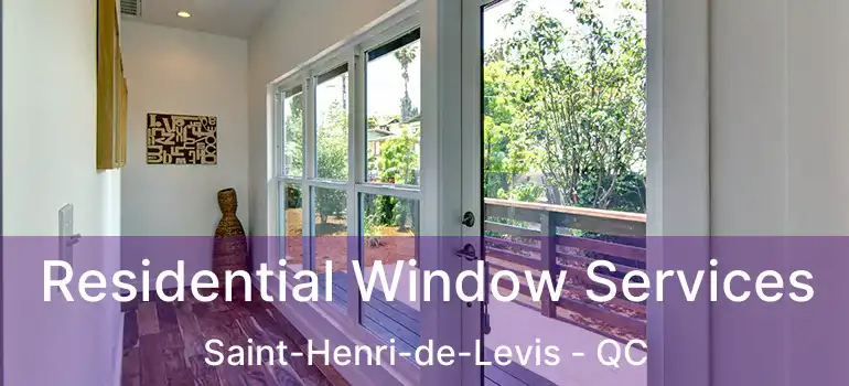  Residential Window Services Saint-Henri-de-Levis - QC