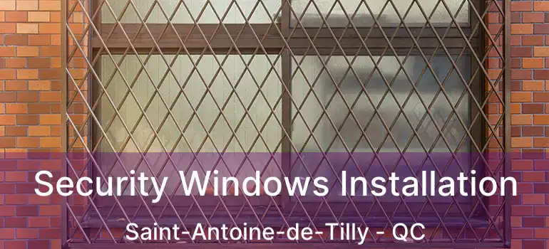  Security Windows Installation Saint-Antoine-de-Tilly - QC
