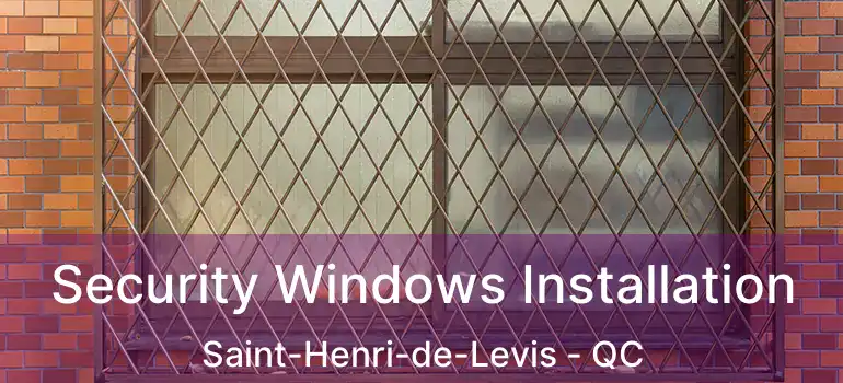  Security Windows Installation Saint-Henri-de-Levis - QC