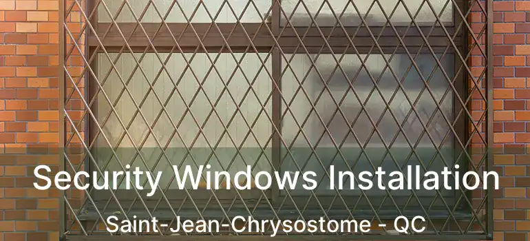 Security Windows Installation Saint-Jean-Chrysostome - QC