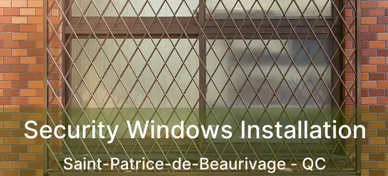  Security Windows Installation Saint-Patrice-de-Beaurivage - QC