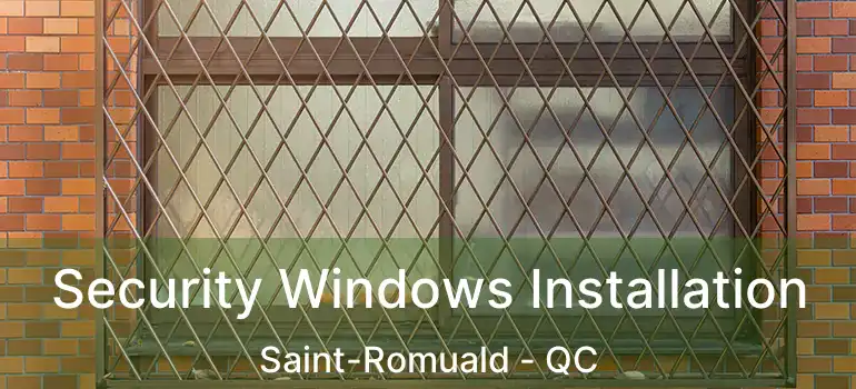  Security Windows Installation Saint-Romuald - QC