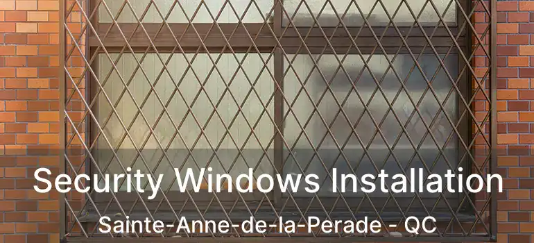  Security Windows Installation Sainte-Anne-de-la-Perade - QC