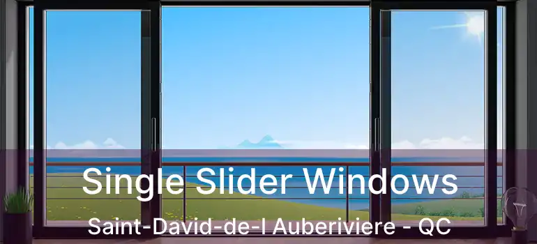  Single Slider Windows Saint-David-de-l Auberiviere - QC