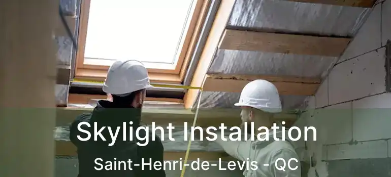  Skylight Installation Saint-Henri-de-Levis - QC