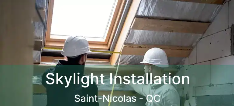  Skylight Installation Saint-Nicolas - QC
