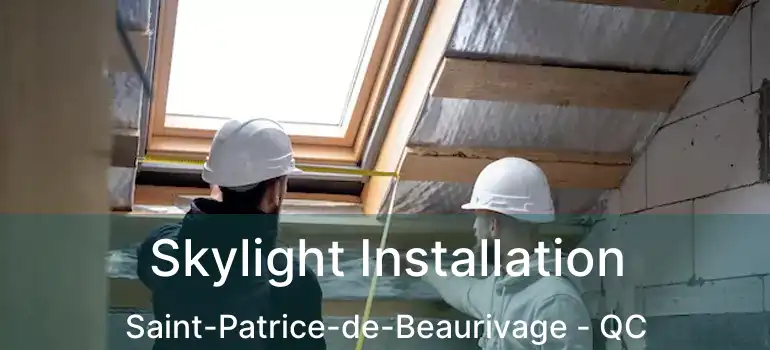  Skylight Installation Saint-Patrice-de-Beaurivage - QC