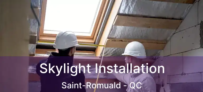  Skylight Installation Saint-Romuald - QC
