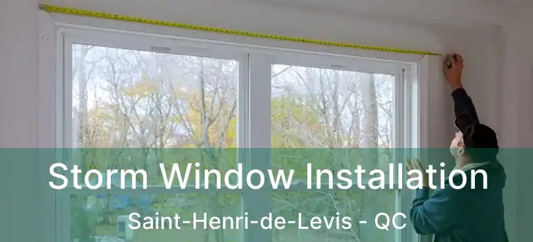  Storm Window Installation Saint-Henri-de-Levis - QC