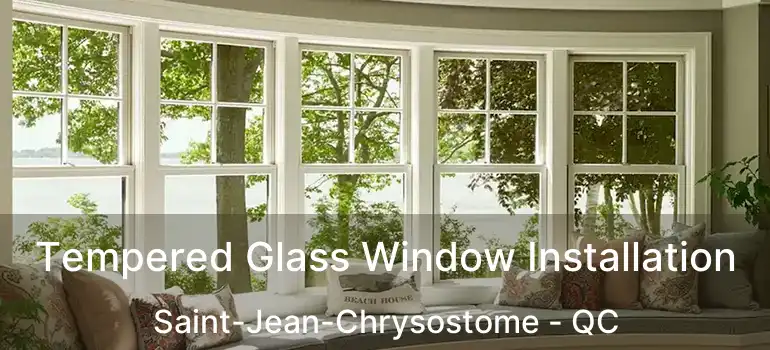  Tempered Glass Window Installation Saint-Jean-Chrysostome - QC