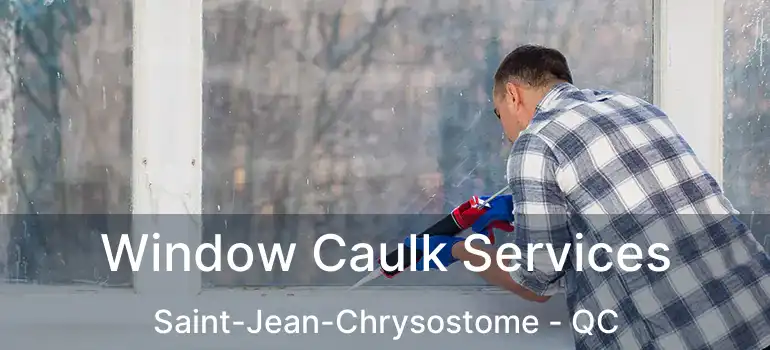  Window Caulk Services Saint-Jean-Chrysostome - QC