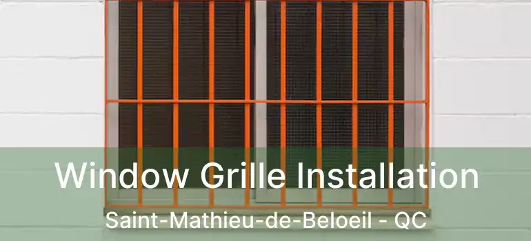  Window Grille Installation Saint-Mathieu-de-Beloeil - QC