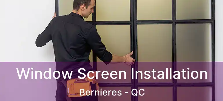  Window Screen Installation Bernieres - QC