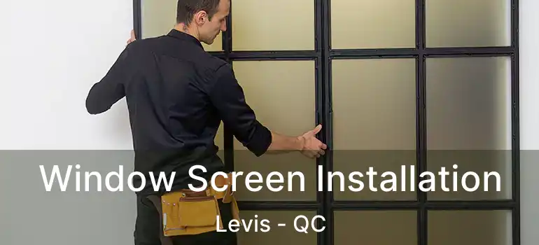  Window Screen Installation Levis - QC