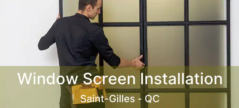  Window Screen Installation Saint-Gilles - QC