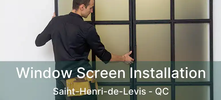  Window Screen Installation Saint-Henri-de-Levis - QC