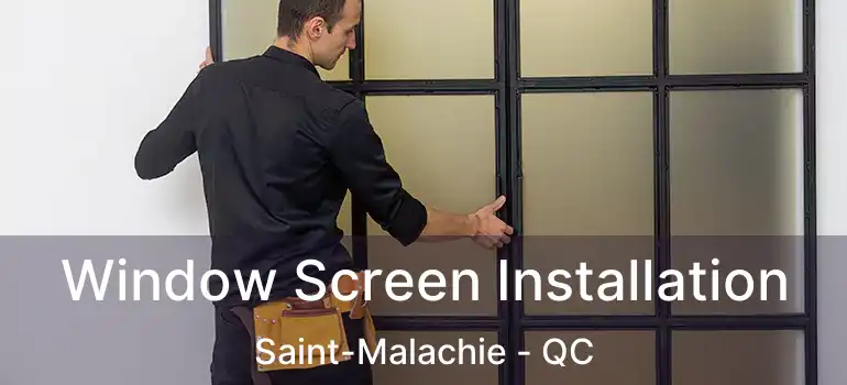  Window Screen Installation Saint-Malachie - QC